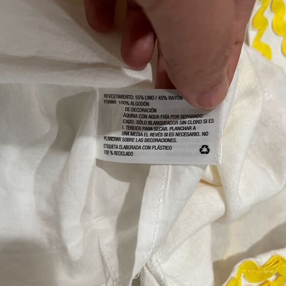 Lisa Marie Fernandez x Target White Linen Blend Dress with Ric-Rac Trim Size XS - Picture 12 of 13